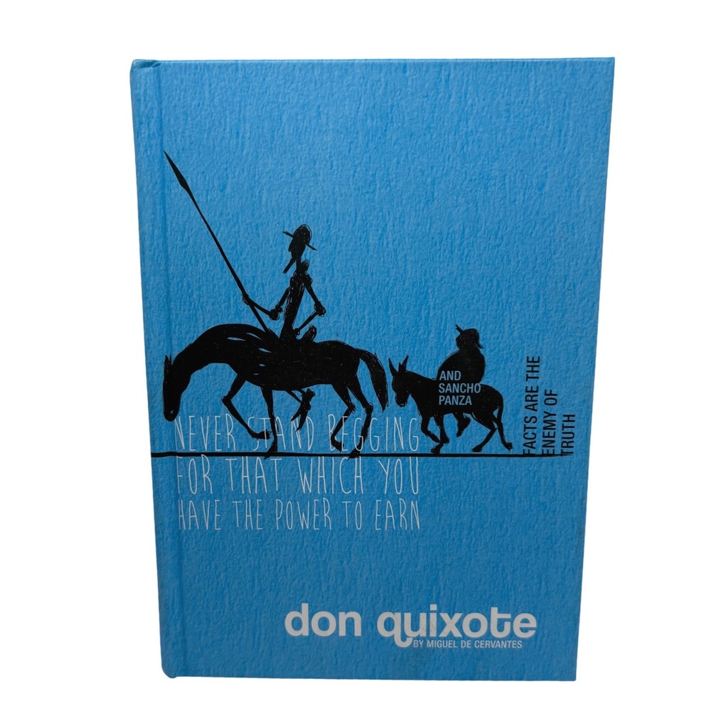 Publikum Art Don Quixote Blue Hardcover Journal Lined Literary Quotes Notebook